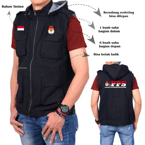 Jual Jaket Rompi Pps Panitia Pemungutan Suara Rompi Pemilu Jaket