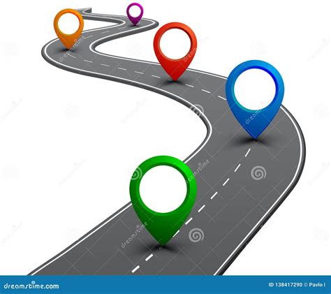 Road With Gps Navigation Car Road Street Highway Roadmap