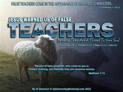 Jesus Warned Us Of False Teachers Biblical Proof