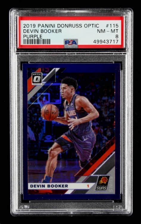 Devin Booker 2019 20 Donruss Optic Purple 115 PSA 8 Pristine Auction