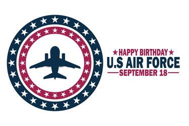 Us air force birthday Royalty Free Vector Image