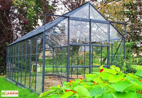 Serre de jardin en alu et verre trempé Lams 12 9 m² Laurus vert