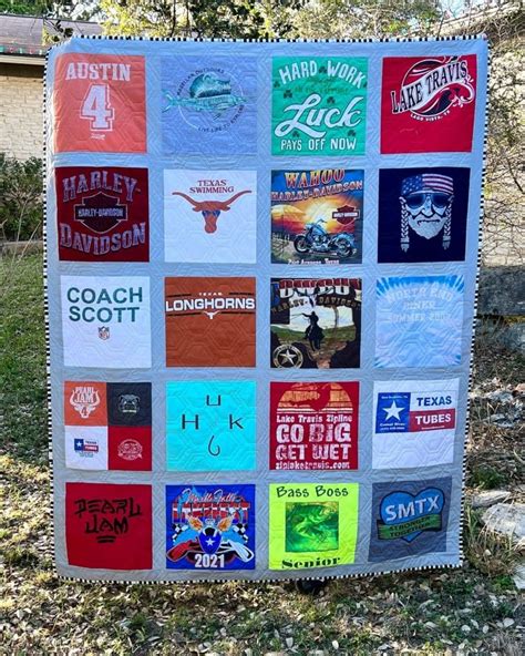 Gina Tell S Full View Of The T Shirt Quilt She Made