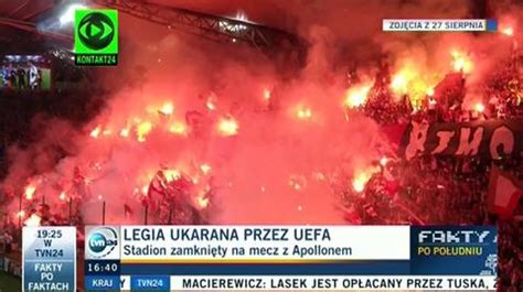 UEFA zamknęła stadion Legii Z Cypryjczykami puste trybuny TVN Warszawa