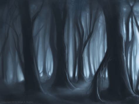 Dark Forest paintings Forest Background, Background Drawing, Background ...