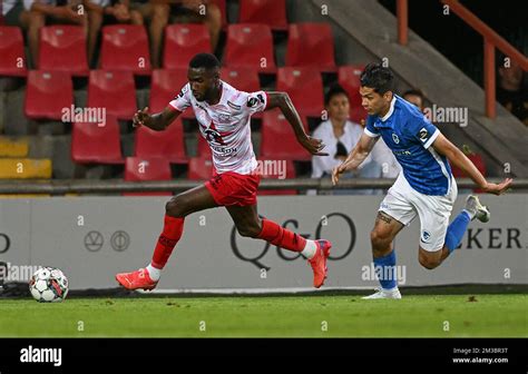 Essevee S Alieu Fadera And Genk S Gerardo Arteaga Pictured In Action