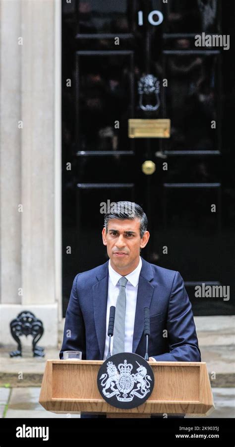 London Uk 25th Oct 2022 Rishi Sunak New British Prime Minister