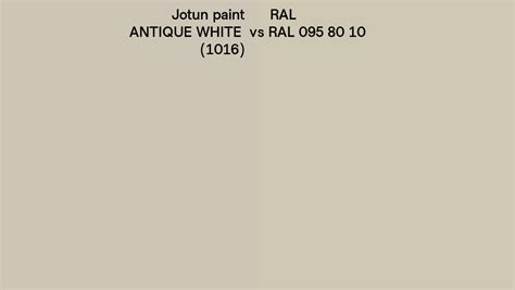 Jotun Paint ANTIQUE WHITE 1016 Vs RAL RAL 095 80 10 Side By Side