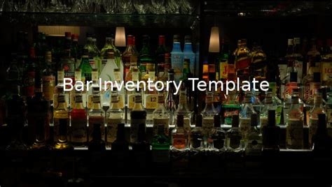 15+ Bar Inventory Templates – Free Sample, Example, Format Download