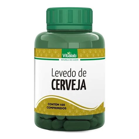 Levedo De Cerveja 400mg 100 Comprimidos Vitalab No Shoptime