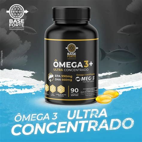 Super Ômega 3 990 EPA 660 DHA Ultra Concentrado 90 cápsulas Empório