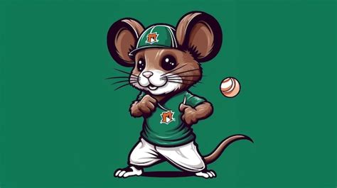 Premium Ai Image A Cute Mouse Sports Mascot Flat Illustration Wearing