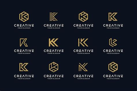 Monogramm Kreative Buchstaben K Logo Design Vorlagen Icons F R Das