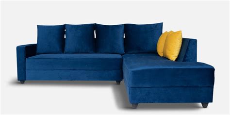 Buy Toledo Lhs Corner Sofa In Blue Colour At Off By Usha Shriram