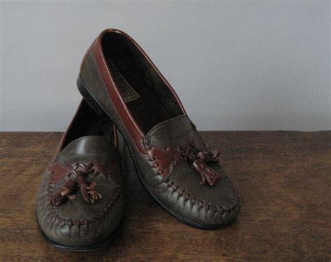 Two Tone Tassel Loafers Mens 9 5 By Nakedvintage On Etsy