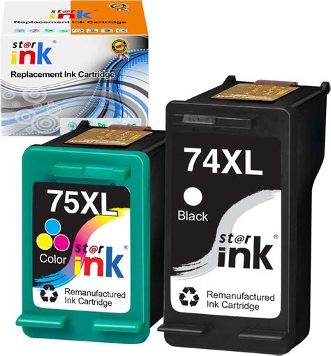 St R Ink Remanufactured Ink Cartridge Replacement For HP 74XL 75XL 74