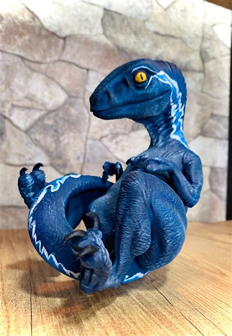 Velociraptor Baby Blue Dinosaur Jurassic World Figure - Etsy