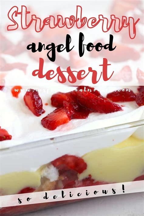 Strawberry Angel Food Dessert Recipe Angel Food Angel Food Cake Desserts Easy Strawberry