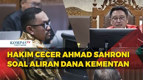 Full Hakim Cecar Ahmad Sahroni Di Sidang Korupsi Syl Aliran Uang Ke