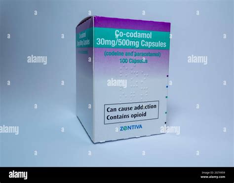 A Box Of Co Codamol Tablets 30mg500mg Capsules For The Relief Of Acute