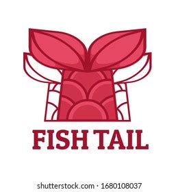 Red Fishtail Restaurant Logo Concept Design Stock Vector Royalty Free