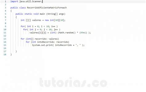 Arrays Java Recorrido Eficiente Matriz Con Foreach Tutorias Co