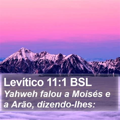 Lev Tico Bsl Yahweh Falou A Mois S E A Ar O