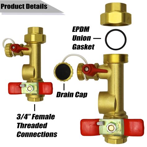 Buy 34 Inch Ips Isolator Tankless Water Heater Service Valve Kit With