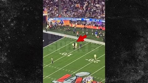 Fans Run On Field During Super Bowl Tackled By Security