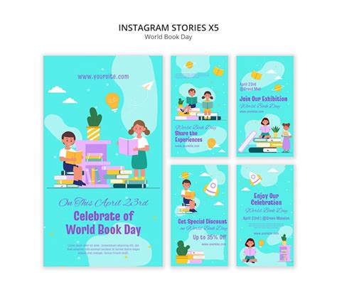 Premium Psd World Book Day Instagram Stories