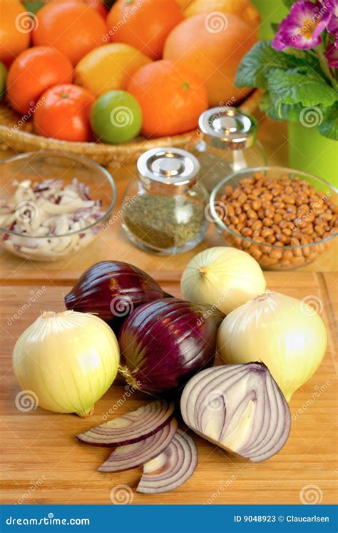 Onions On Table Stock Image Image Of Spice Purple Fruits 9048923