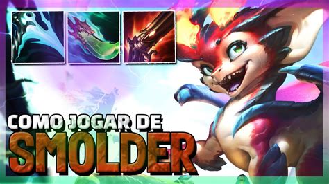 COMO JOGAR DE A A Z SMOLDER ADC League Of Legends Gameplay Completa