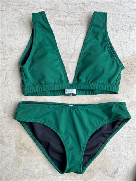 Eighth Mermaid Hunter Green Two Piece Bikini Set On Carousell