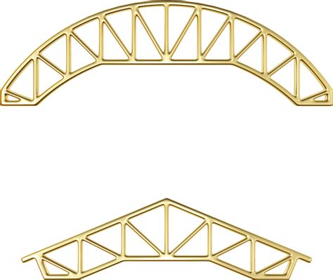 Gold Metal Truss Icon Roof Metal Trusses Constructions Set Of Roofing