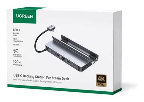 Suporte Base Dock Station 6 Em 1 Steam Deck Original Ugreen