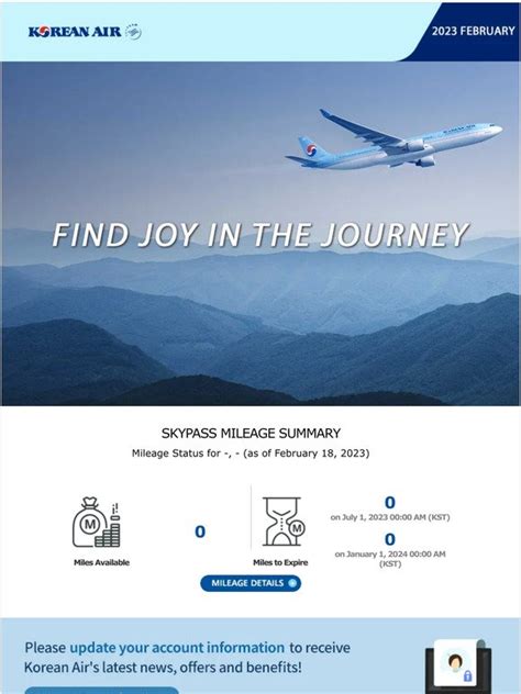 Korean Air Korean Air Your Skypass Insight February Milled