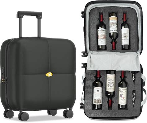 Serabetto Wine Suitcase 6 Bottle Wine Luggage Durable