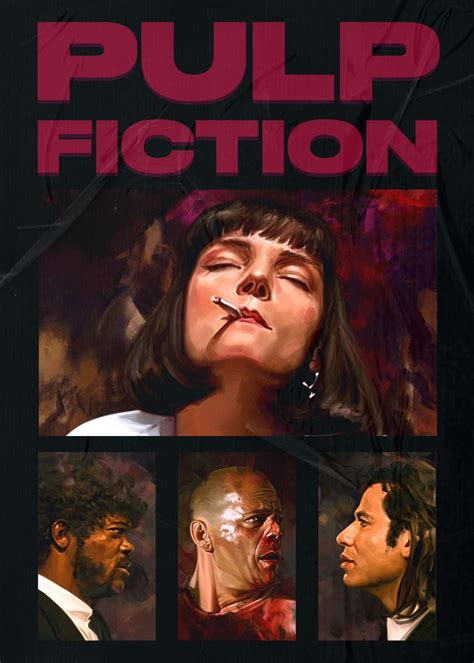 Pulp Fiction Poster Picture Metal Print Paint By Dmitry Belov