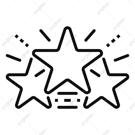 Vector De Contorno De Icono De Estrellas Resplandecientes PNG