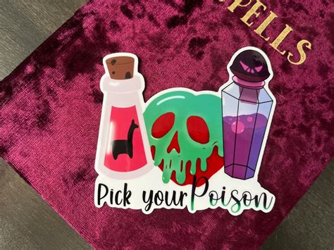 Pick Your Poison Disney Villains Sticker Etsy