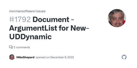 Document ArgumentList For New UDDynamic Issue 1792