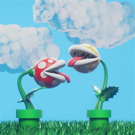 Piranha Plants Fanart Finished Projects Blender Artists Community