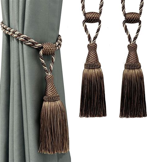 Hedonghexi Curtain Tiebacks With Tassel Outdoor Elegant