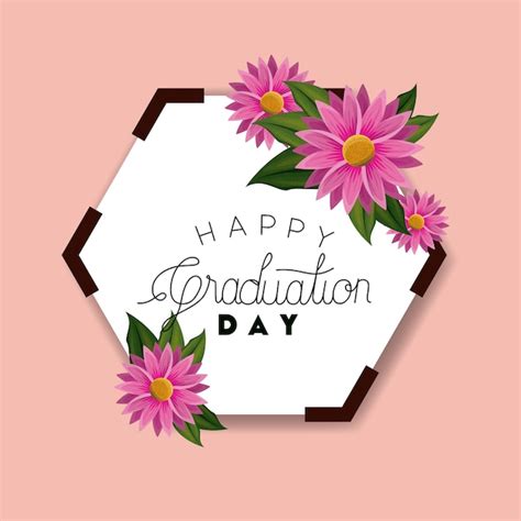 premium vector class   year hexagonal  floral frame
