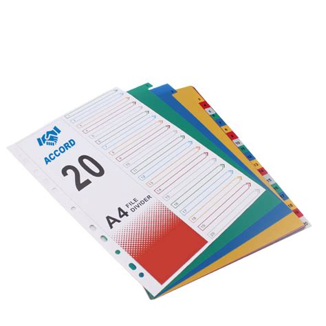 File Dividers PVC - Centropen Stationers Ltd