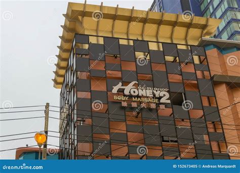 Pattaya Thailand April 20 2018 Body Massage Honey 2 This Building Is