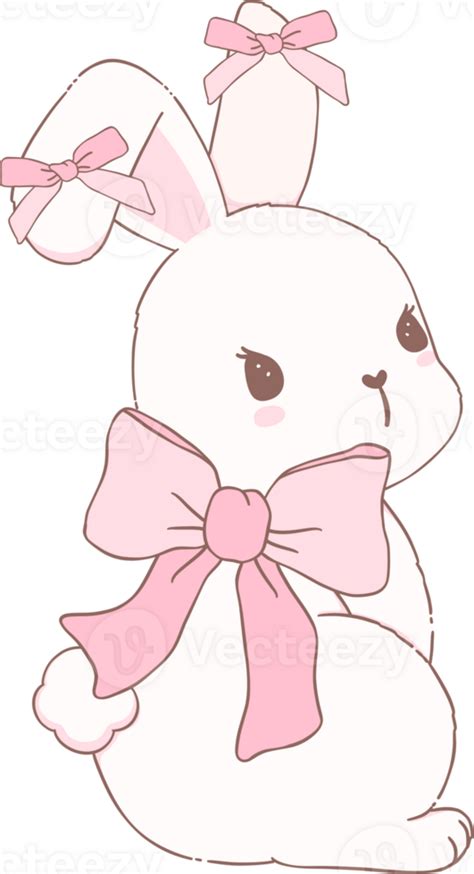 Cute Coquette Bunny Hand Drawing 37073220 PNG