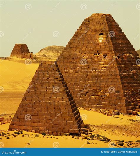 Pyramids in Sudan stock photo. Image of legacy, outdoor - 12881588