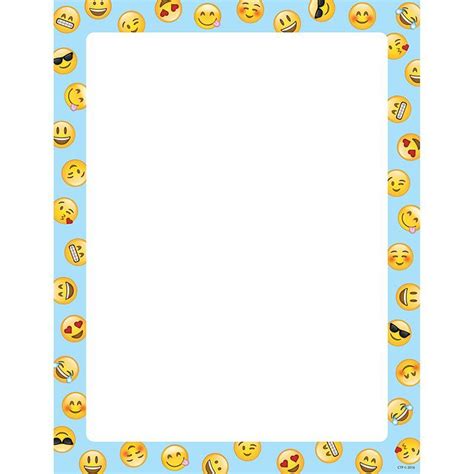 EMOJI FUN DESIGNER PRINTER PAPER Borders And Frames, Borders For Paper, Creative Teaching Press ...