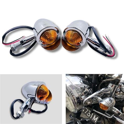 Motorcykel Bullet Blinkers Blinkers Indikatorer För Honda Vt Shadow Ace